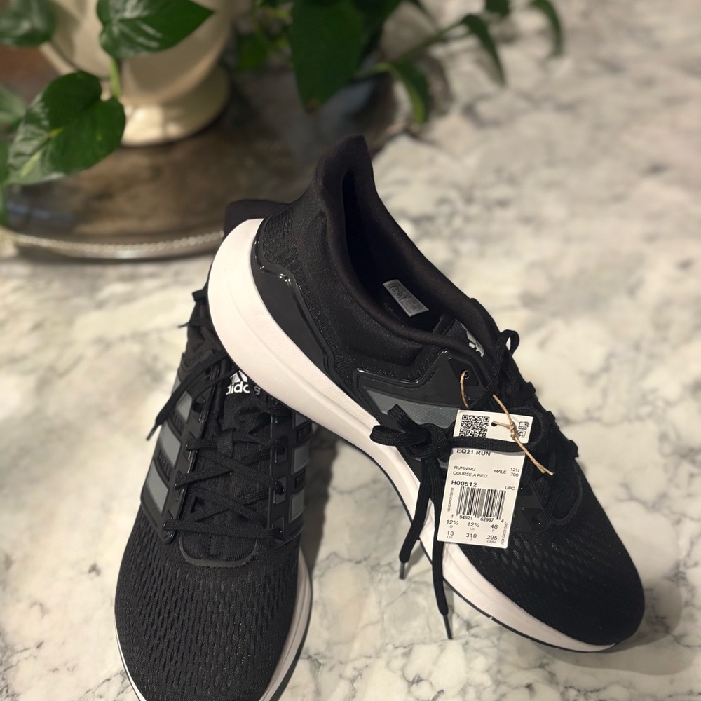 Adidas EQ21 Black and White Running Shoes